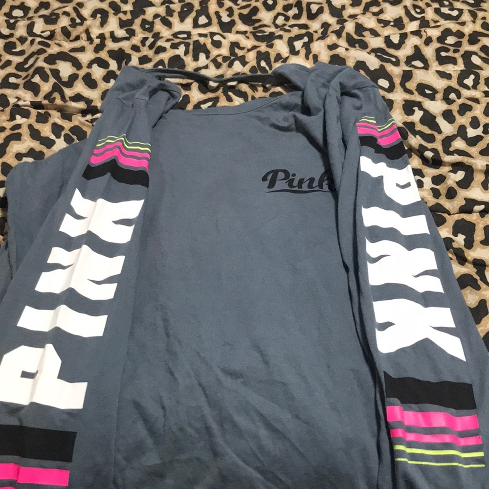 Long sleeve PINK shirt with cut out back